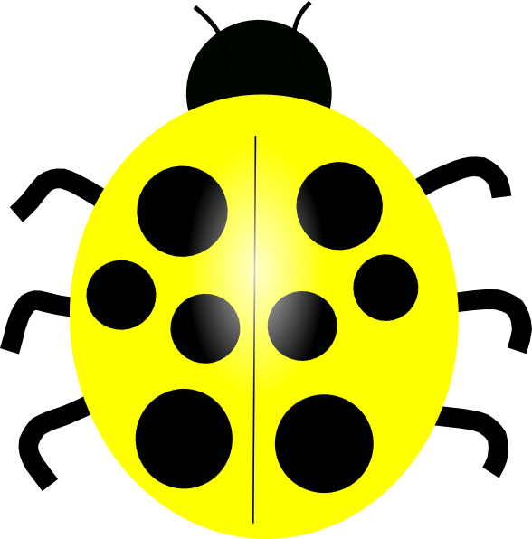 Yellow ladybug clip art at clker vector clip art