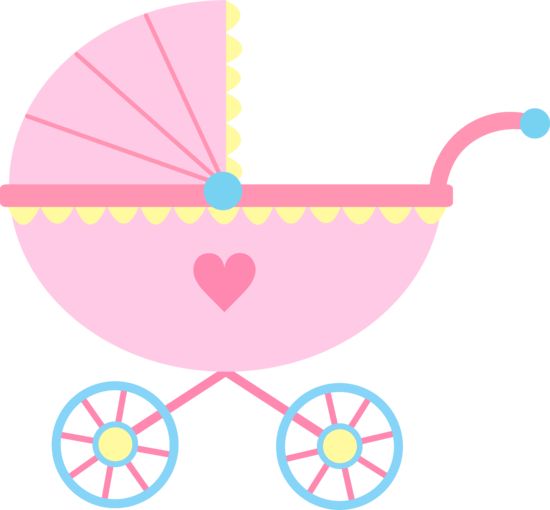 Baby girl baby clipart girl cute pink baby carriage free clip art 2