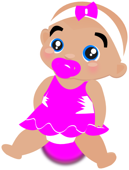 Baby girl gallery for clipart girl baby pink streamers