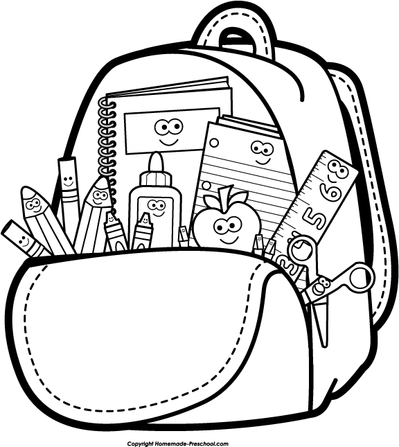 Back to school clipart images black and white dromfhb top clipartix