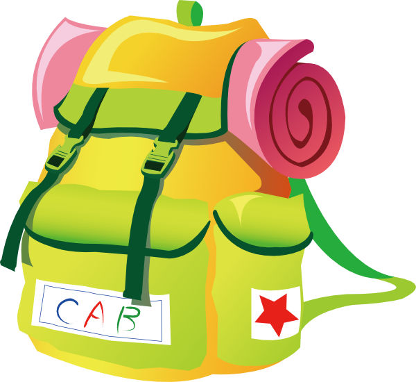 Backpack clipart graphic free travel bag stock image image 4