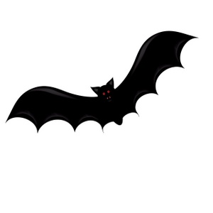 Bat clipart image vampire bat in silhouette