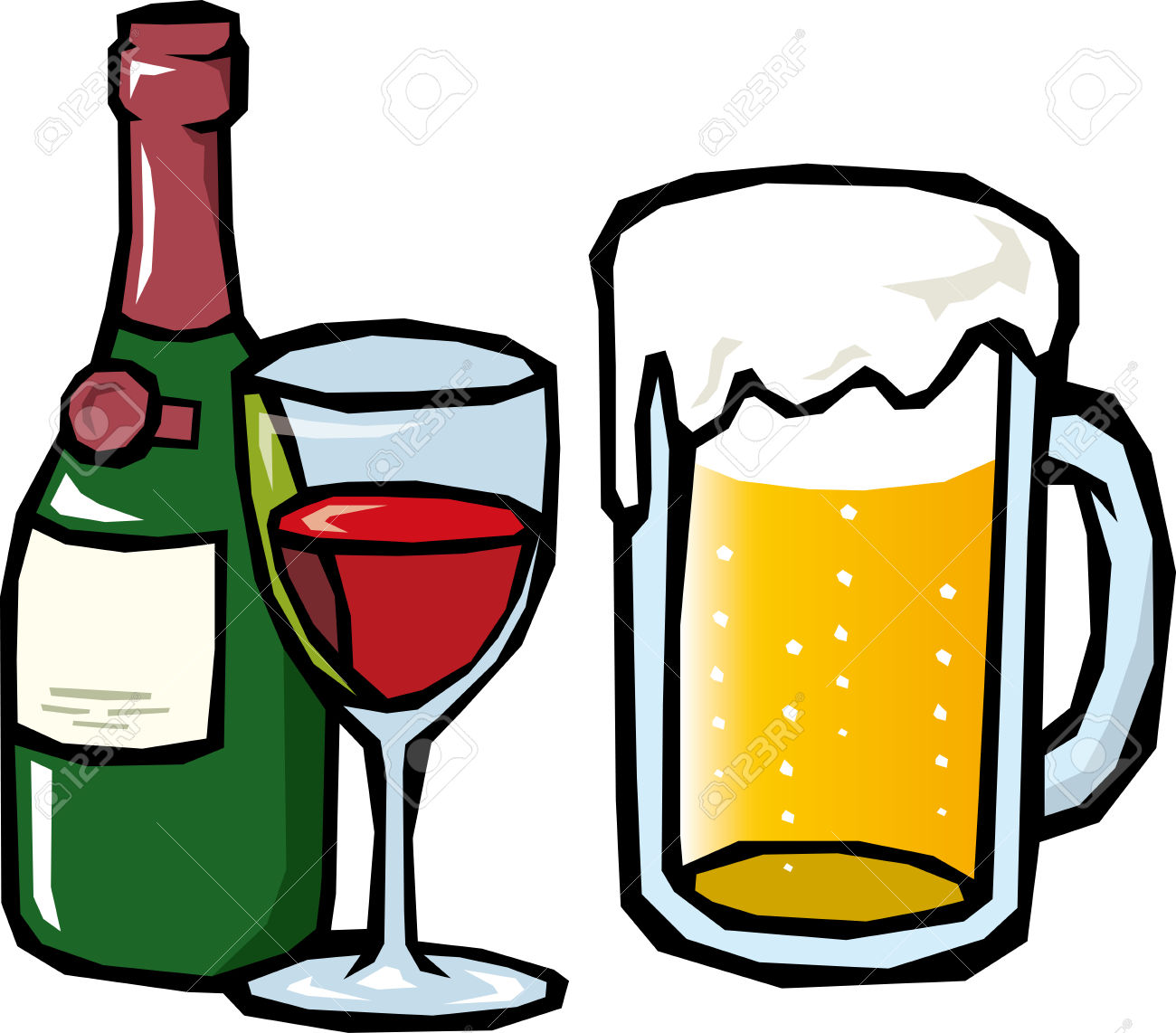 Beer clip art black and white free clipart images 3