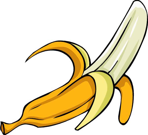 Black and white banana clipart free clipart images clipartix