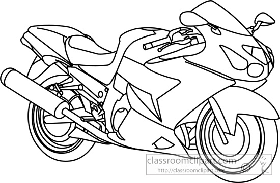Black and white cartoon motorcycles clipart clipart kid