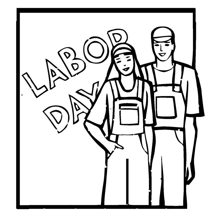 Black worker labor day clipart