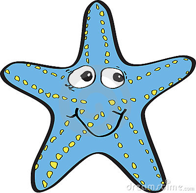 Blue starfish drawing free clipart images