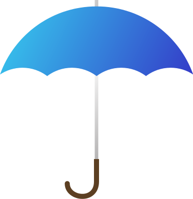 Blue umbrella clipart