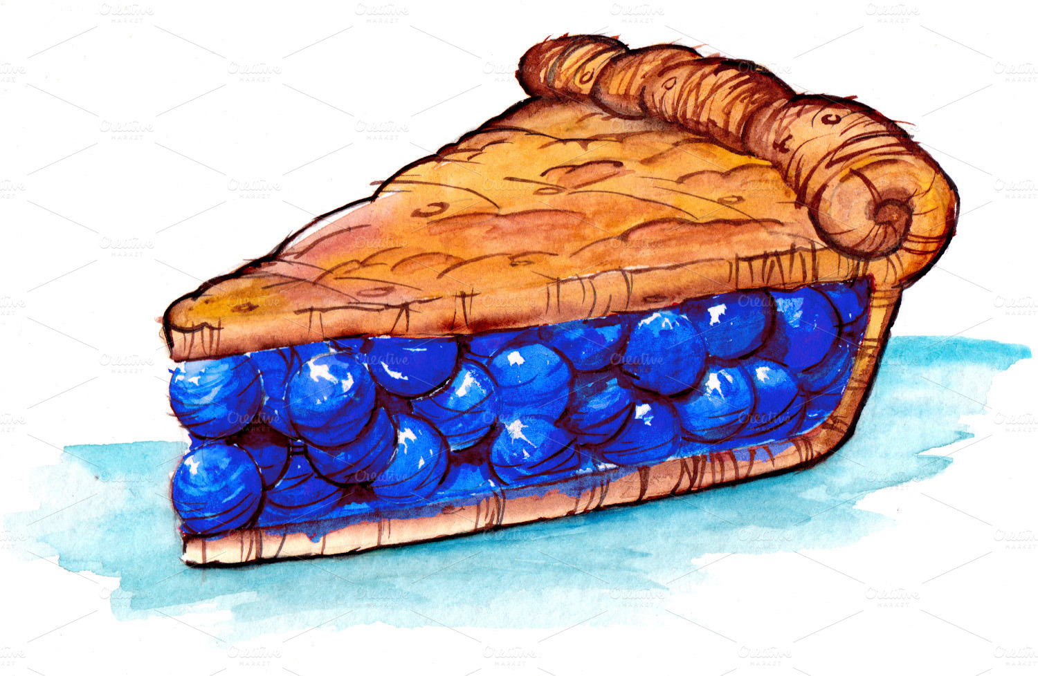 Blueberry pies clipart clipart kid