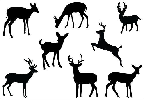 Buck and doe clip art deer silhouette clip art packcategory