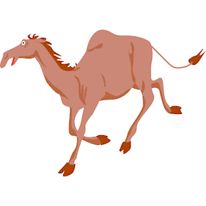 Camel running clipart