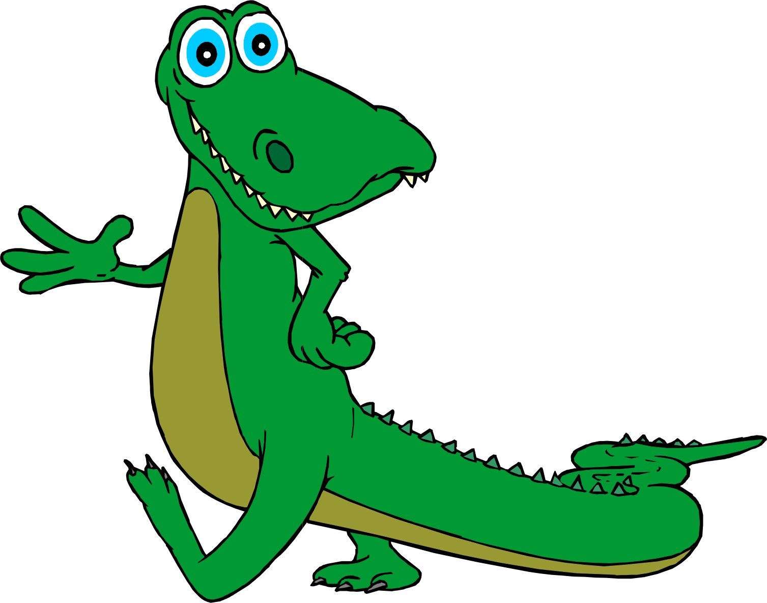 Cartoon alligator clipart 2