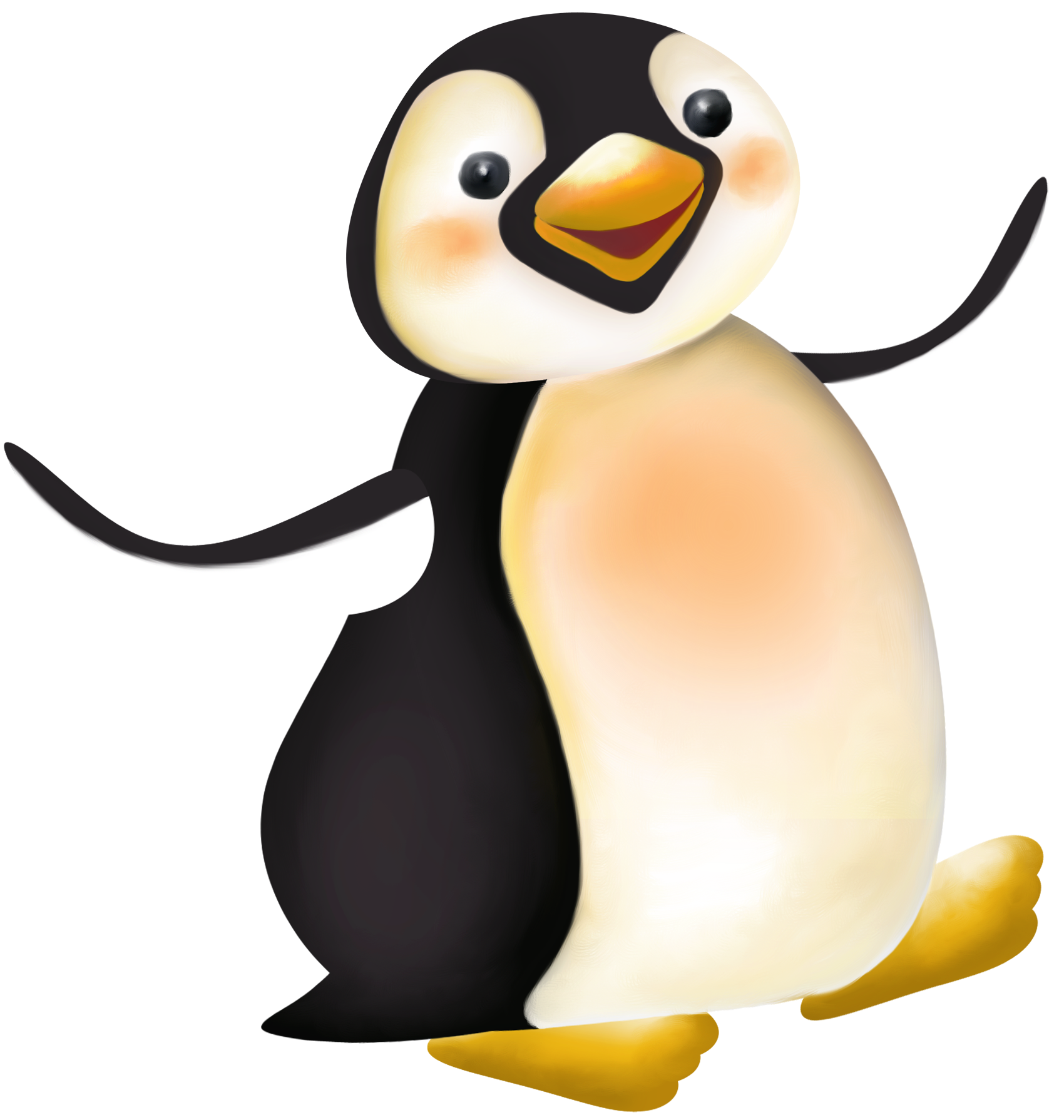 Cartoon penguin clipart transparent