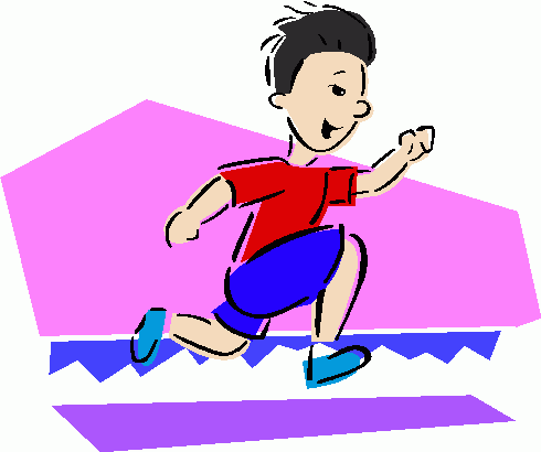 Children running clipart