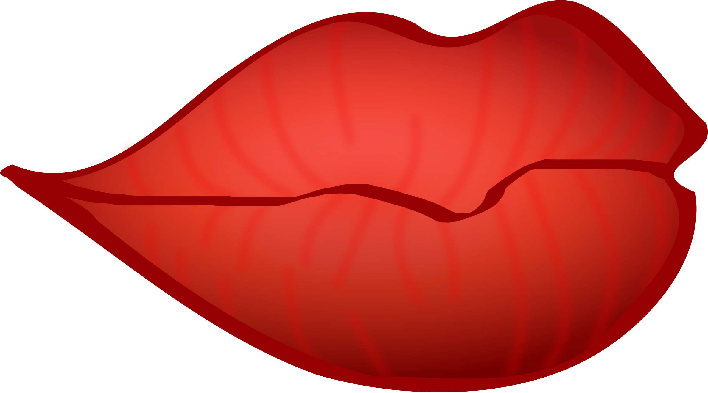 Classy red lips clipart