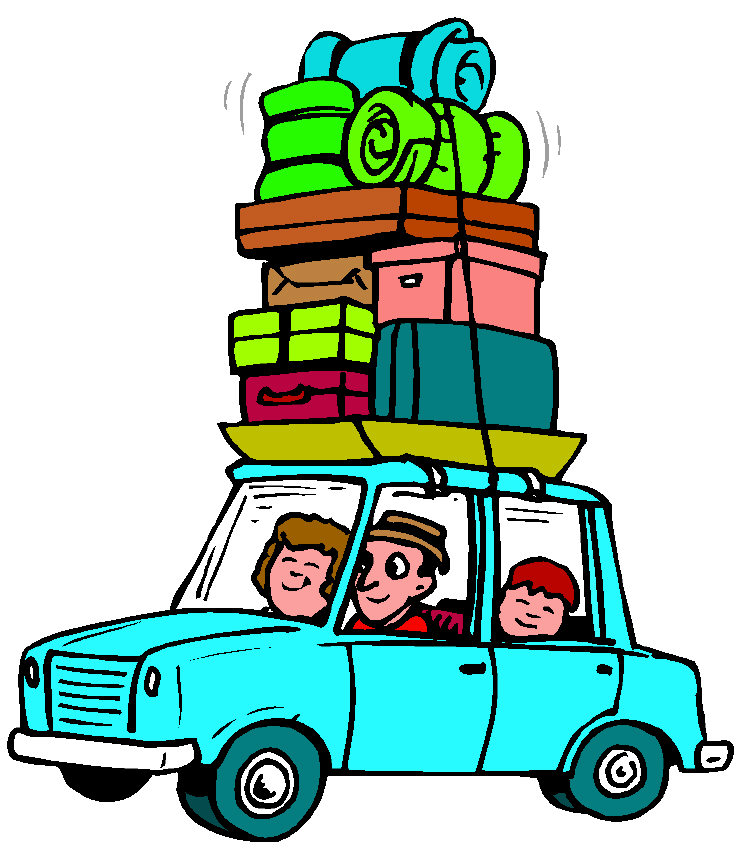 Clip art driving vacation home clipart