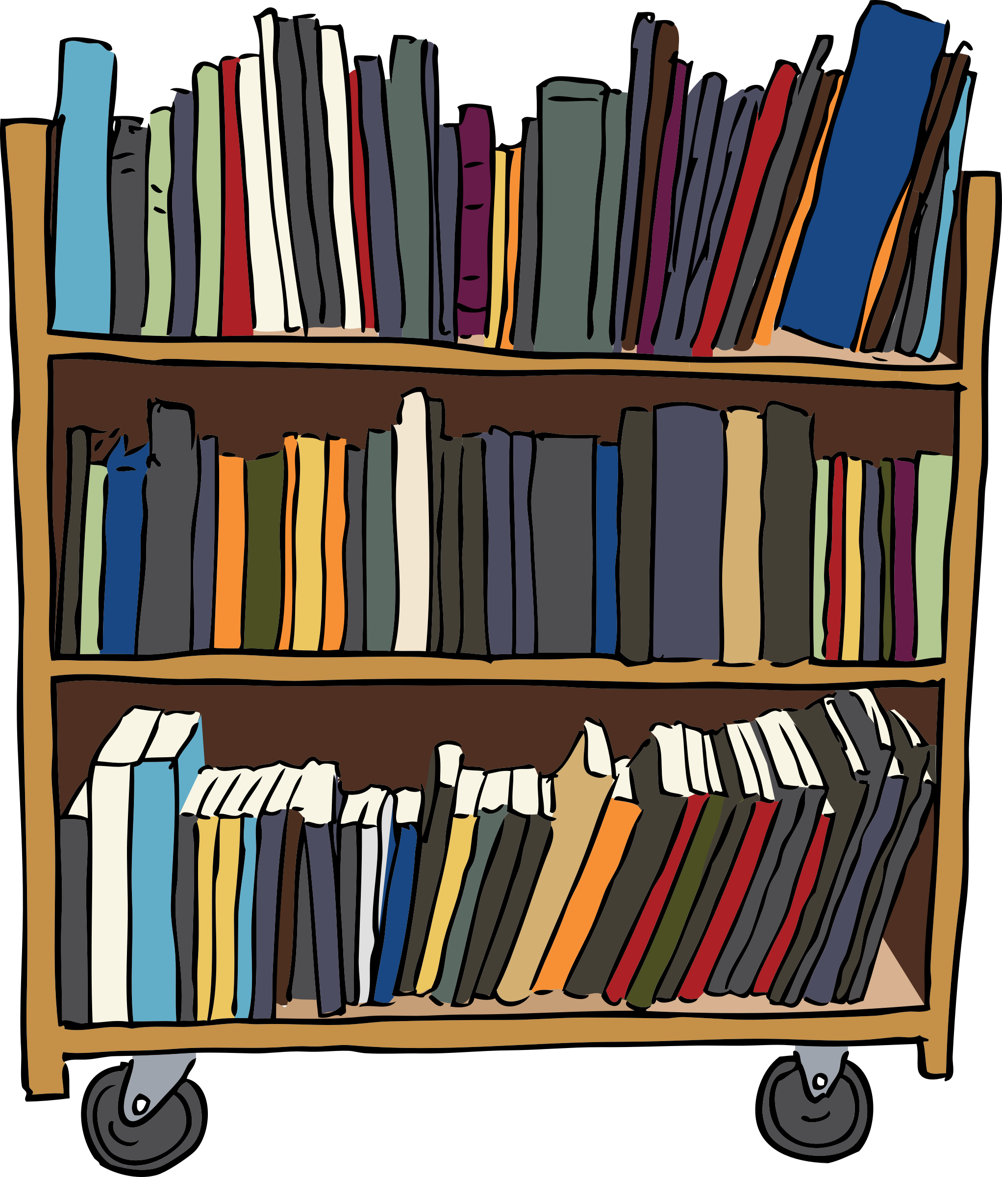 Clipart library book cart