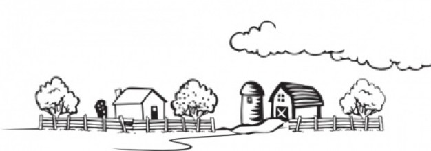Coloring book farm landscape clip art background pixempire