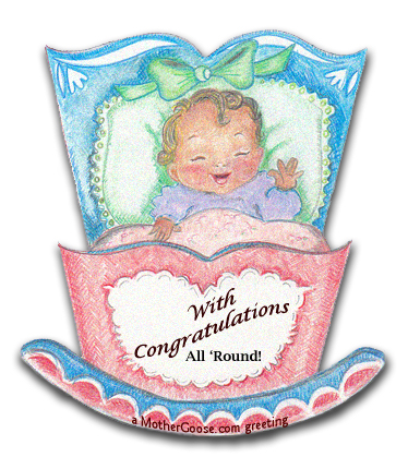 Congratulations new baby greeting clip art