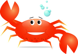 Crab clipart image a cartoon clip art of a crab dancing in the water