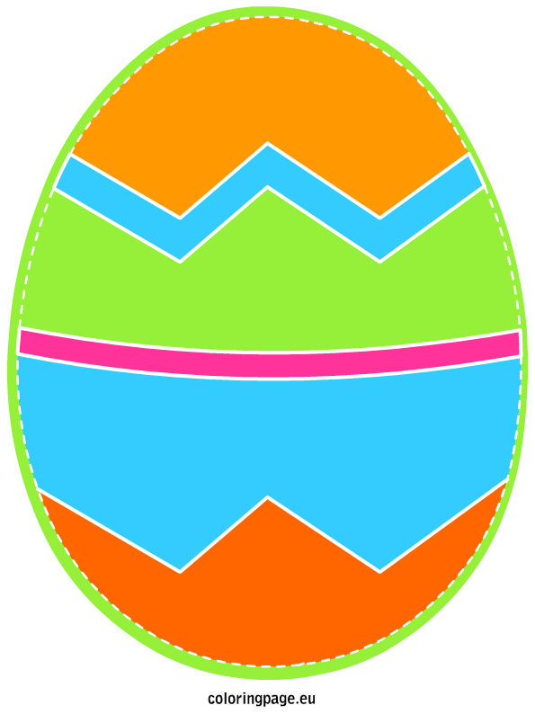 Easter egg clip art loring page