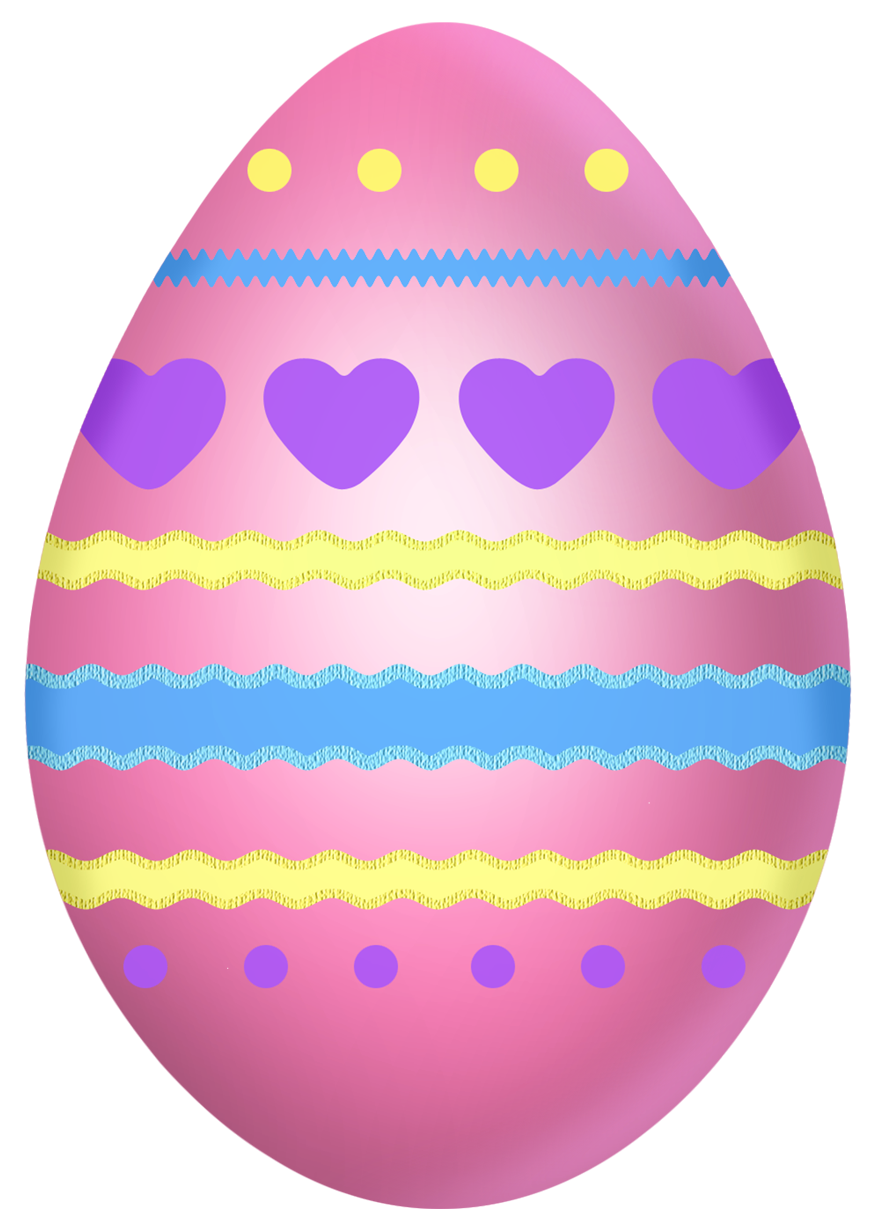 Easter egg easter pink egg with hearts clipart picture 0 image