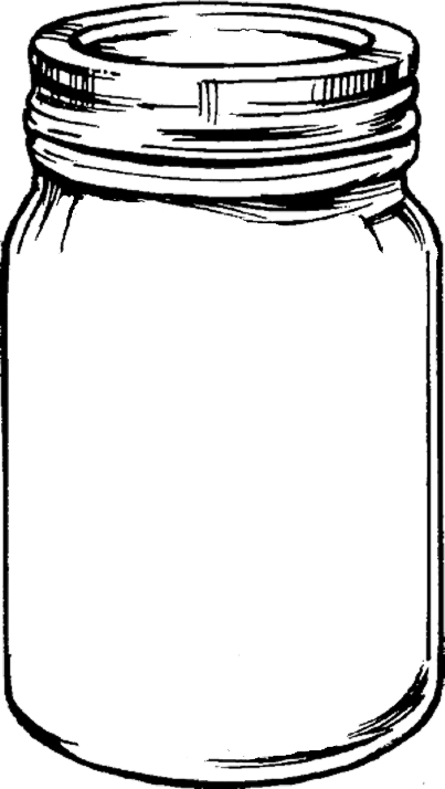 Empty mason jar clipart