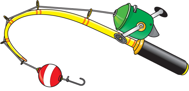 Fishing pole with fish clipart free clipart images
