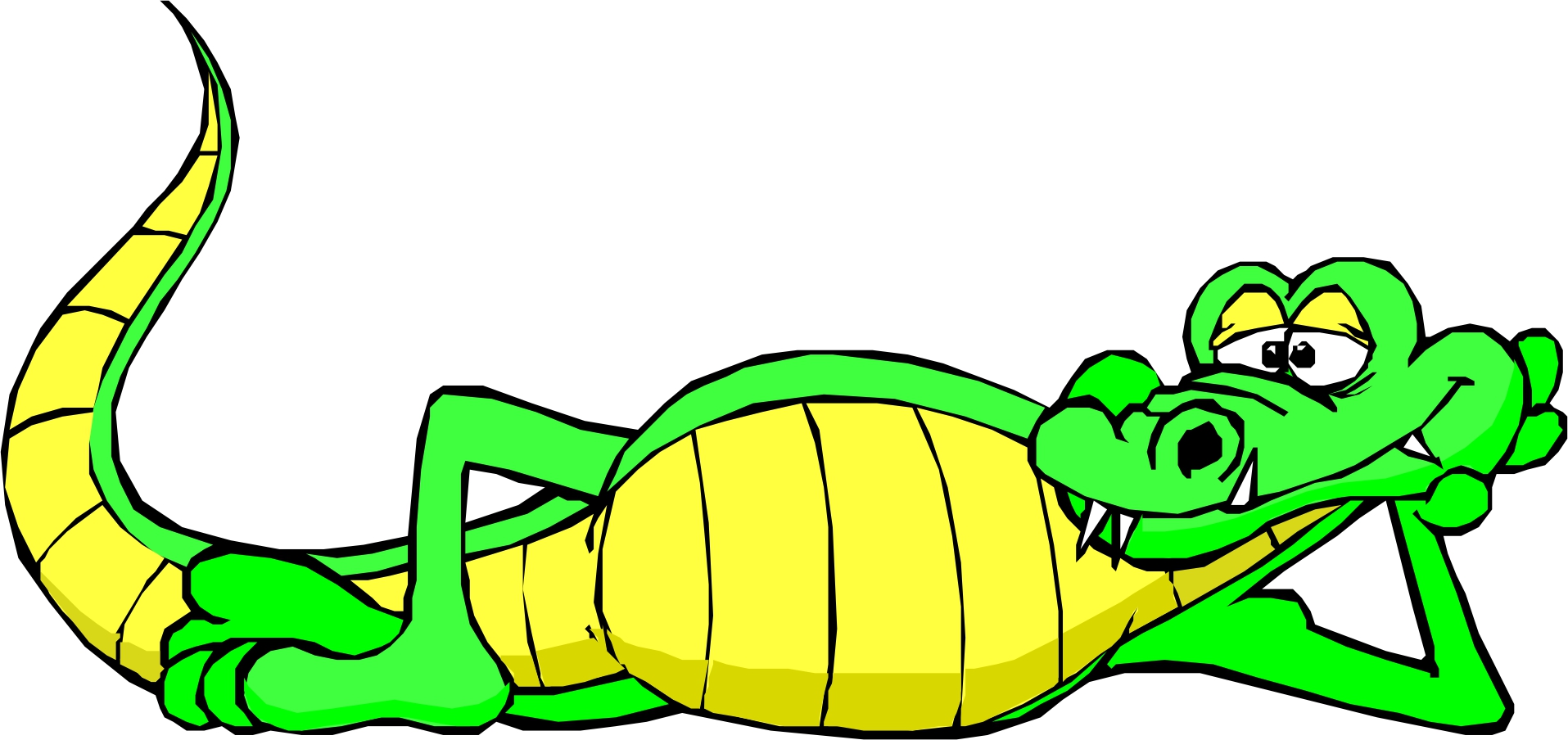 Free clip art alligator clipart image 8