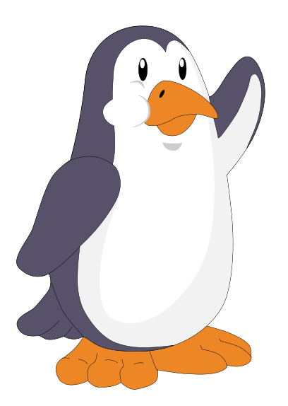 Funny penguin clipart 2 image