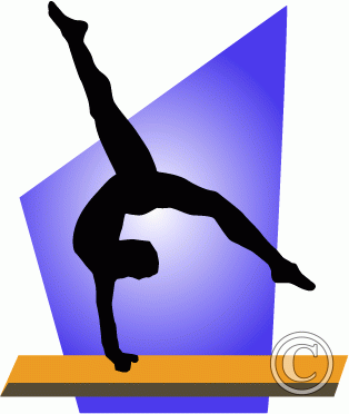 Gymnastics clipart black and white free clipart