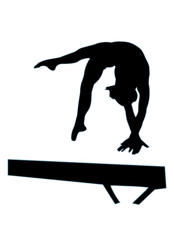 Gymnastics silhouettes on gymnasts gymnastics and clip art