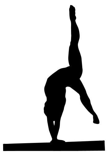 Gymnastics silhouettes on gymnasts gymnastics and cliparts