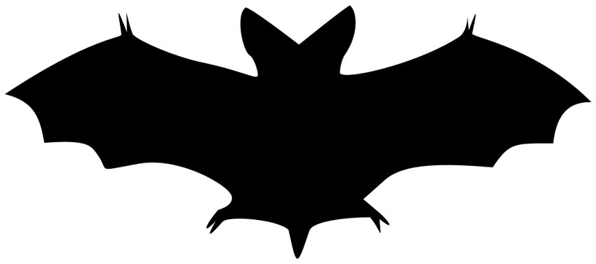 Halloween bat clipart black and white free 2