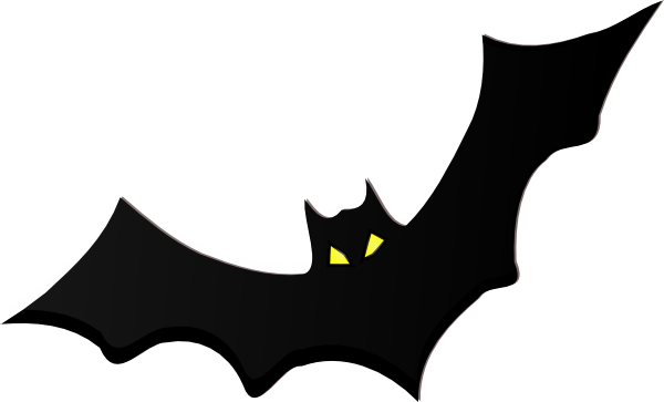 Halloween bat clipart black and white free