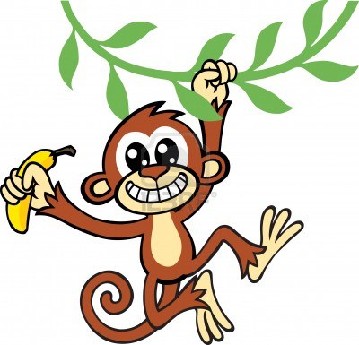 Hanging monkey clip art