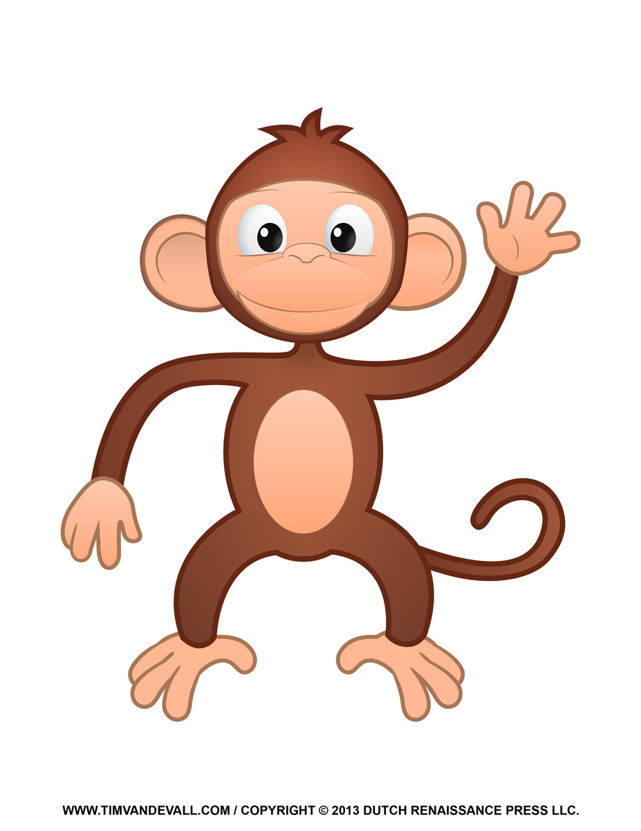 Hanging monkey template free clipart images