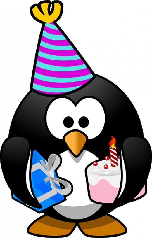 Happy birthday penguin clipart