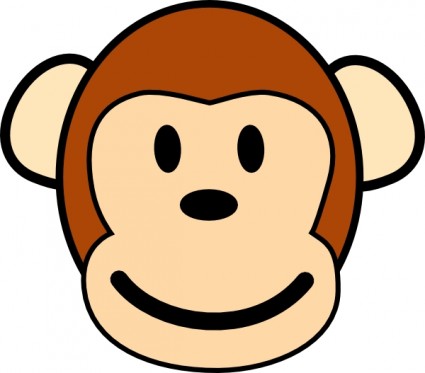 Happy monkey clip art free vector in open office drawing svg