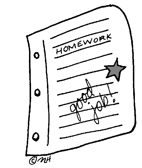 homework sheet cartoon