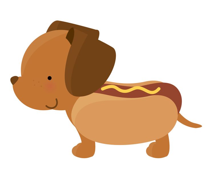 Hot dog puppy dog adorable cute puppys hot dogs clip art