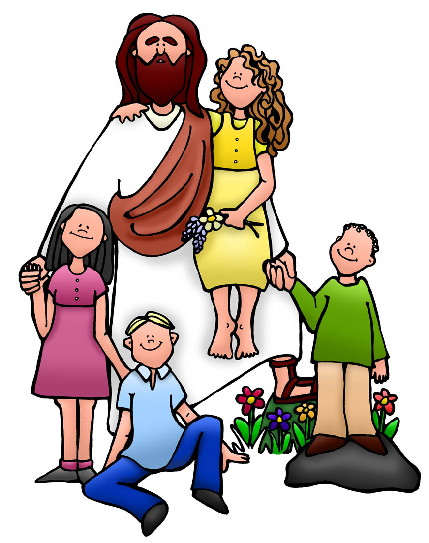 Jesus and children clip art