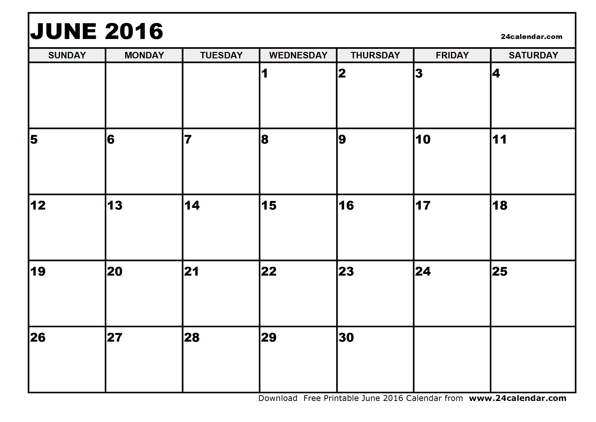June 6 calendar clipart 1