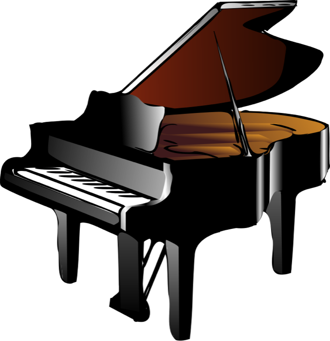 Keyboard and piano clipart