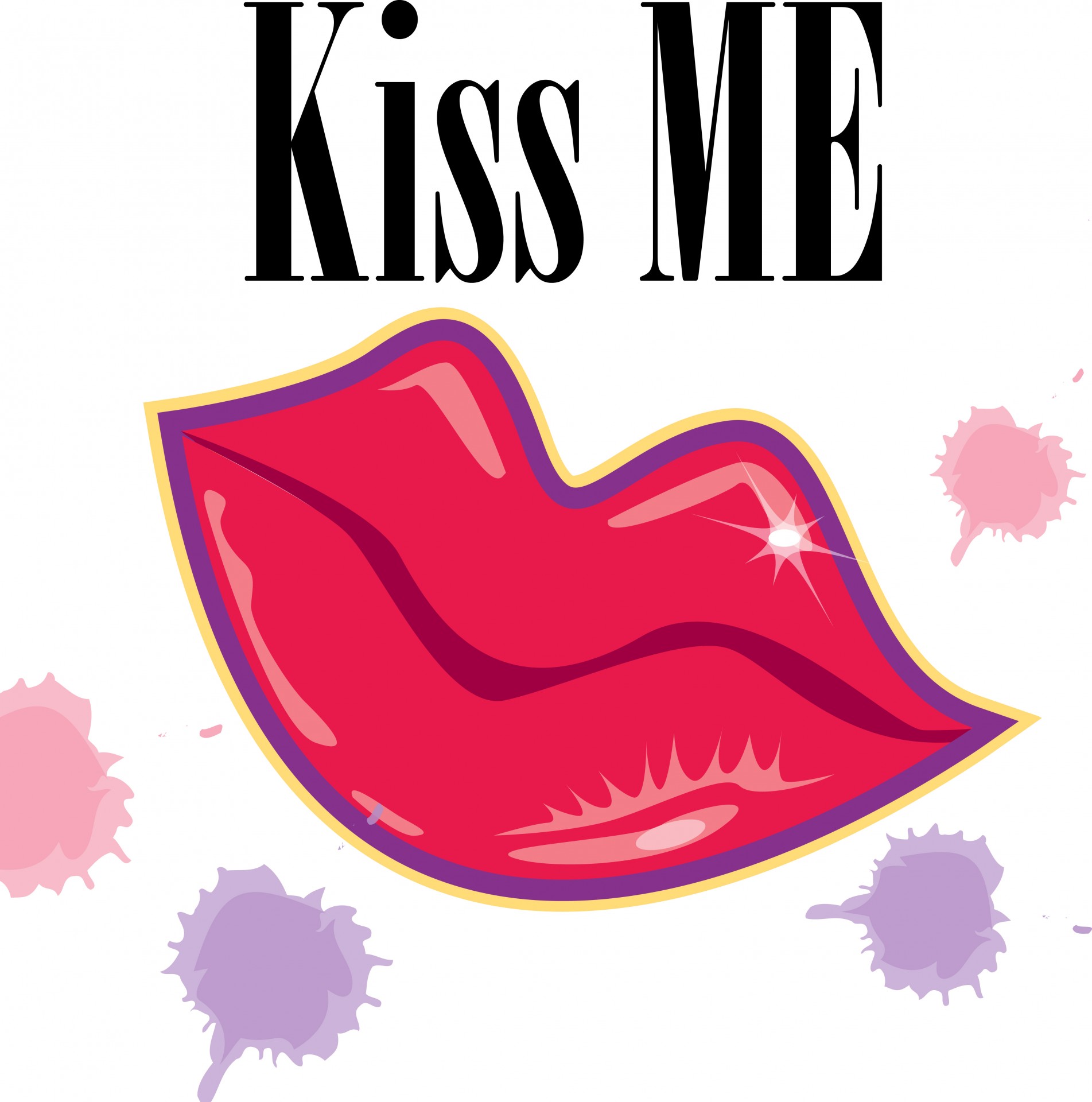 Kiss me lips clip art free stock photo public domain pictures