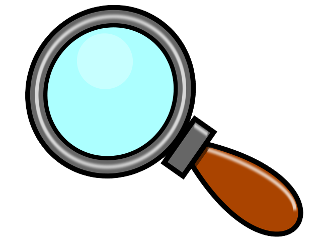 Magnifying glass clipart black and white free