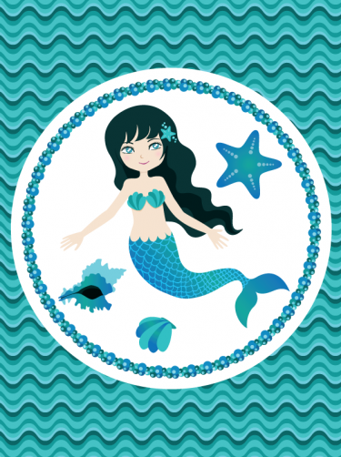 Mermaid clip art under the turquoise sea meylah