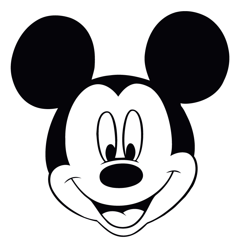 Mickey mouse clip art free black and white clipart