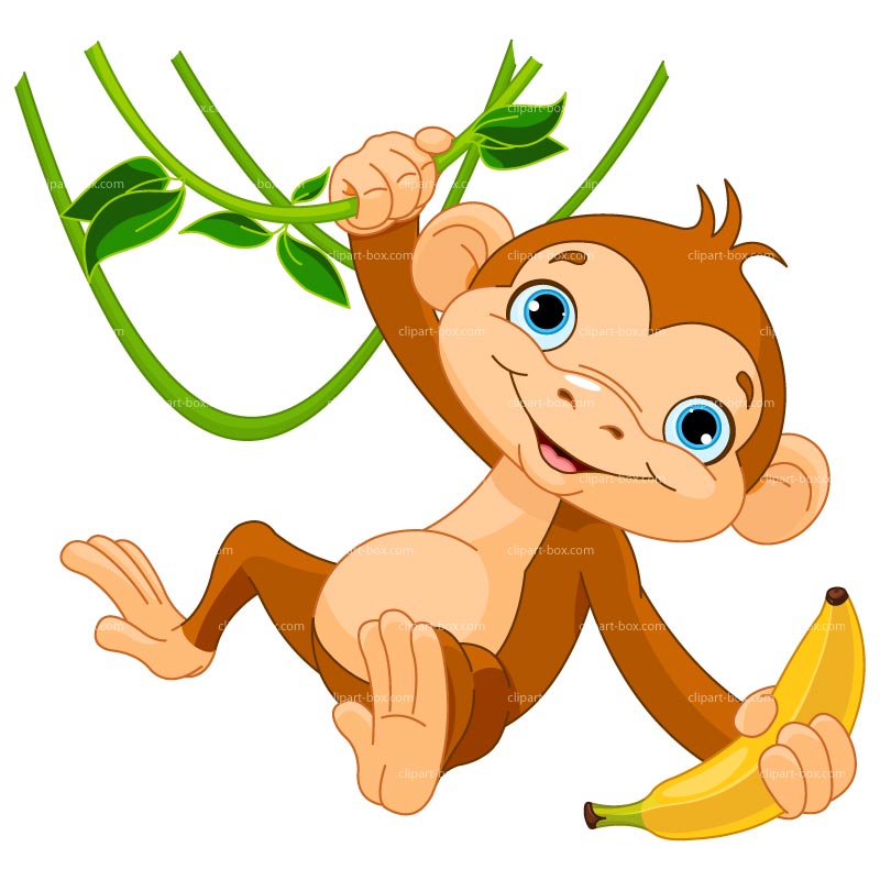 Monkey banana clipart free clipart images