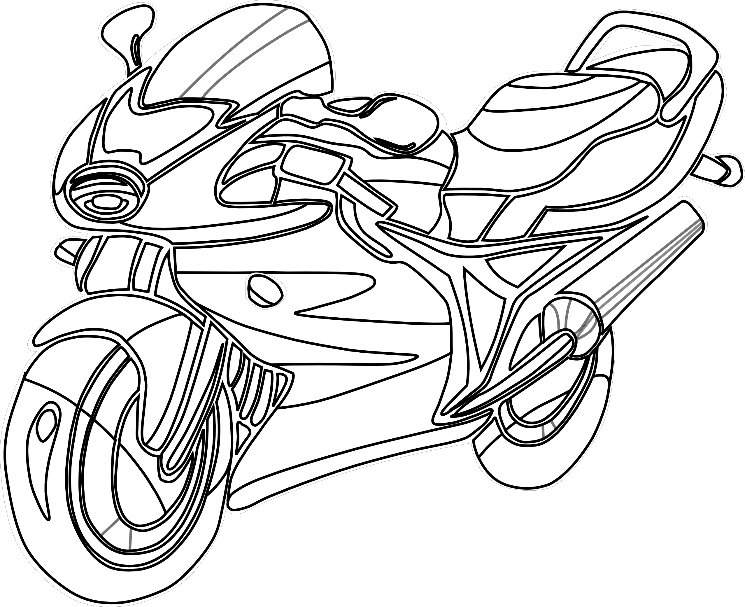Motorcycle clipart black and white free clipart